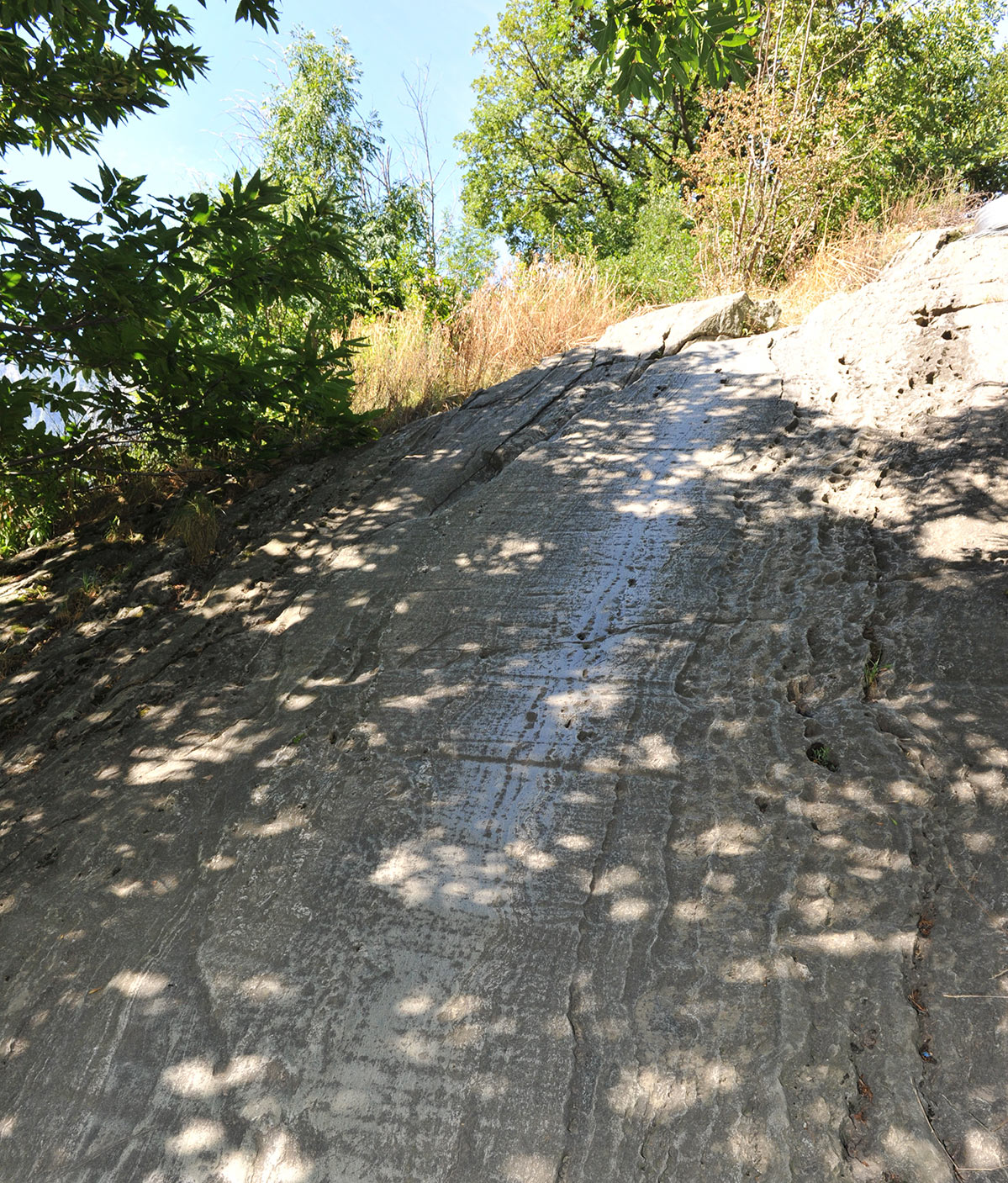 Scivolo sulla roccia